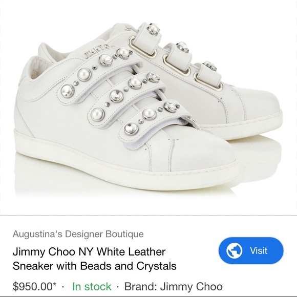 SOLD-Jimmy Choo NY Napa Leather w Beads&Crystals - Picture 6 of 6